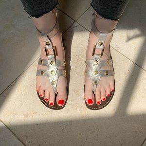 Tori Burch gladiator flip flop sandal.
